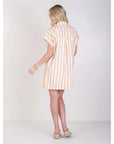 Emily McCarthy Luna Dress in Sand Stripe