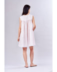 Priamo Swiss Dot Short Gown with Yoke - Pink