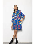 Maude Vivante Ava Dress in Cobalt Ikat