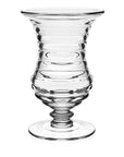 William Yeoward Crystal Ripples Footed Vase - 8.5"