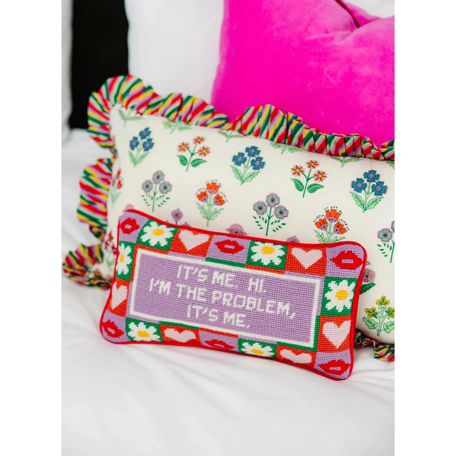 Furbish “It’s Me” Needlepoint Pillow