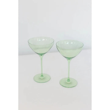 Estelle Martini Glass-Mint green : S/2