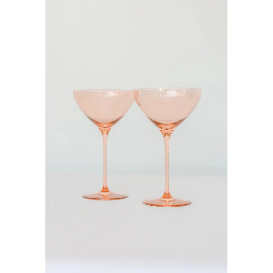 Estelle Martini Glass-Blush Pink : S/2