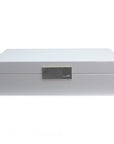 Addison Ross Large White Jewelry Box with Gold