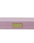 Addison Ross Small Pink Lacquer Jewelry Box with Gold