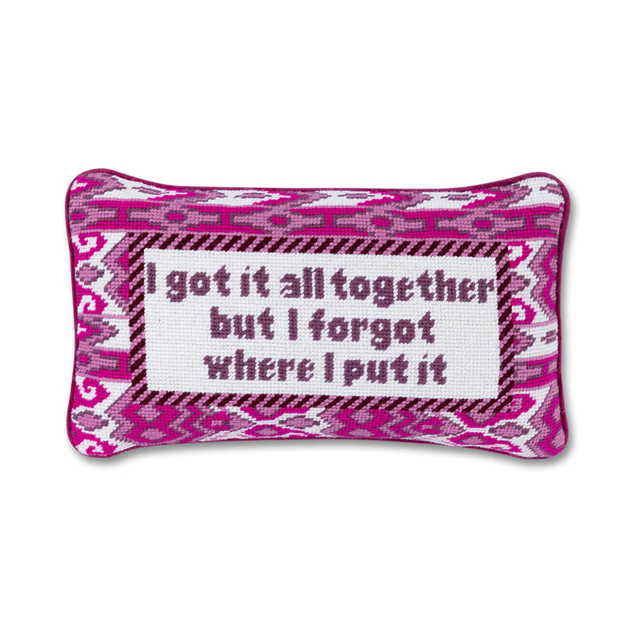 Furbish “Got It All Together” Needlepoint Pillow