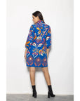 Maude Vivante Ava Dress in Cobalt Ikat