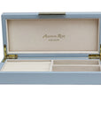 Small Light Blue Lacquer Box with Gold