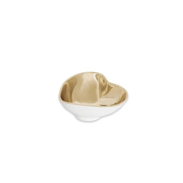 Puletti-Tinsley Wedding Registry: Beatriz Ball Thanni Mini Heart Bowl with White and Gold