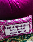 Furbish “Got It All Together” Needlepoint Pillow