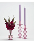 Kim Seybert Bella Candlestick Set of 2: Lavender