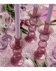 Kim Seybert Bella Candlestick Set of 2: Lavender