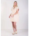 Emily McCarthy Luna Dress in Sand Stripe
