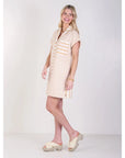 Emily McCarthy Luna Dress in Sand Stripe