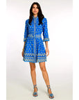 Elizabeth James The Label Frances Dress in Tulip Blue