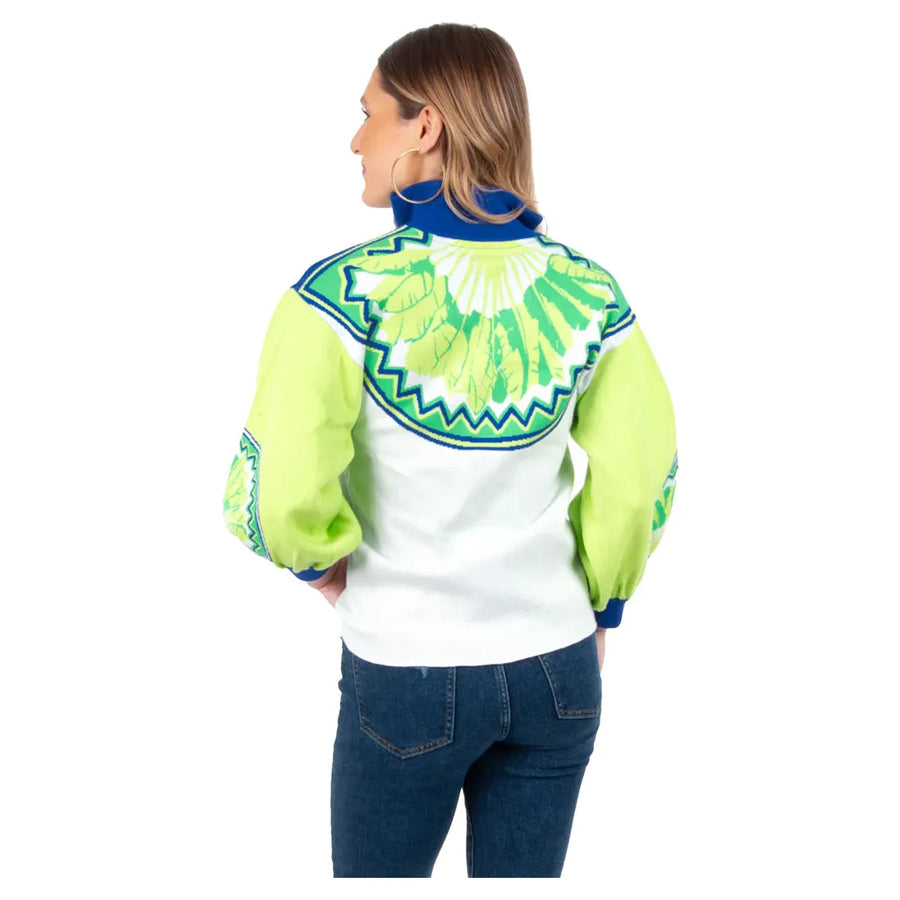 Emily McCarthy Lolli Sweater- Deco Palm