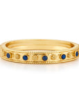 Berry Gem Classic Hinged Bangle - Blue Labrodite