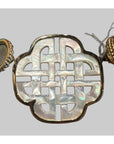 Clara Williams Company White Mother of Pearl Carved Knot Signature Centerpiece