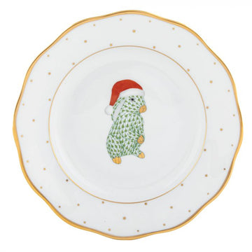 Puletti-Tinsley Wedding Registry: Herend Bunny Christmas Dessert Plate