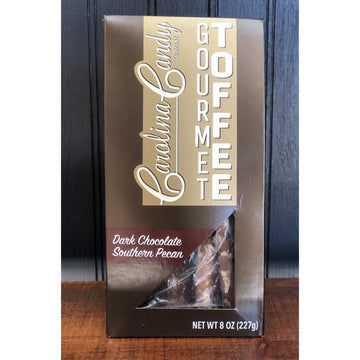 Carolina Candy Company Dark Chocolate Pecan Toffee - 8 oz
