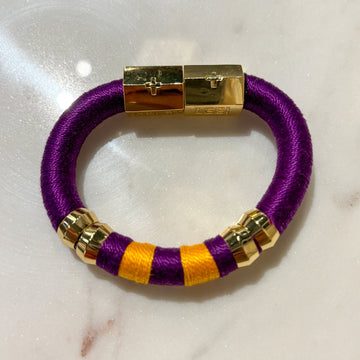 Holst & Lee Game Day Bracelet Purple and Yellow