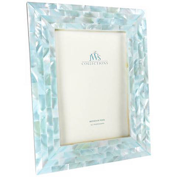 JWS Collections Mother of Pearl Frame-Blue : 4x6