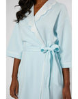 Lenora by Dina Yang Helen Cotton Robe - Blue