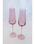 Estelle Champagne Flute-Rose : S/2