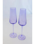 Estelle Champagne Flute-Lavender : S/2