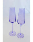 Estelle Champagne Flute-Lavender : S/2