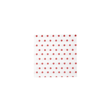 Vietri Papersoft Napkins-Dot Red : Cocktail-Pack of 20