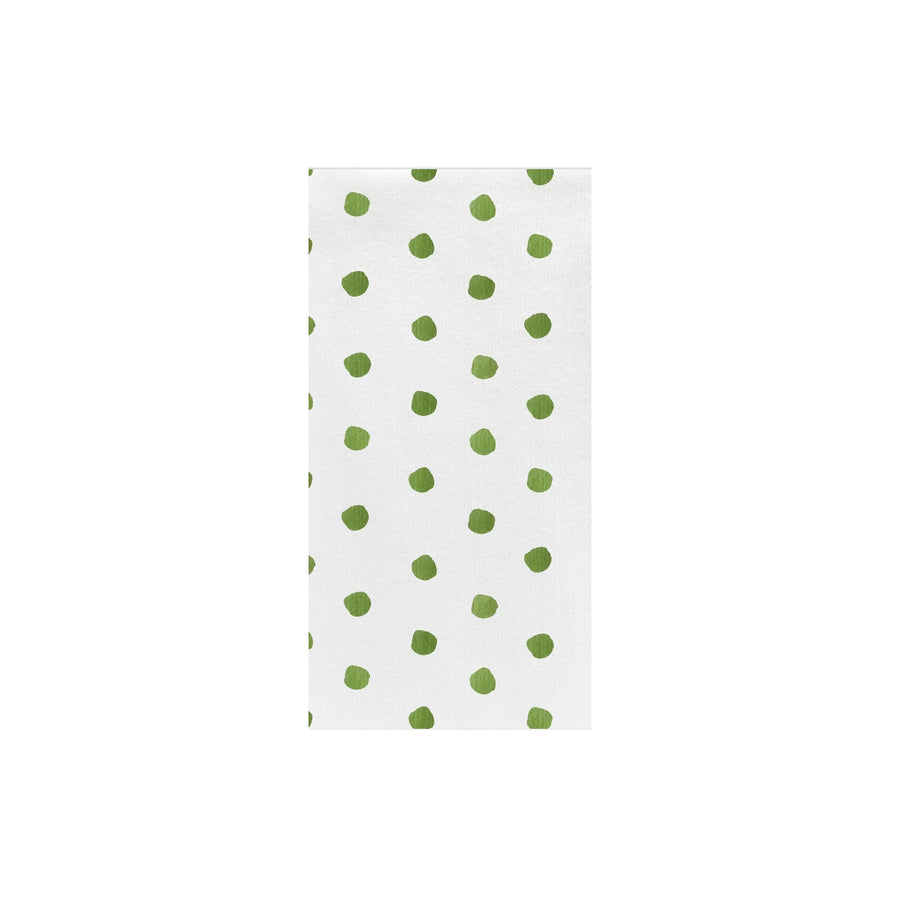 Vietri Papersoft Napkins- Dot Green : Guest - Pack of 20