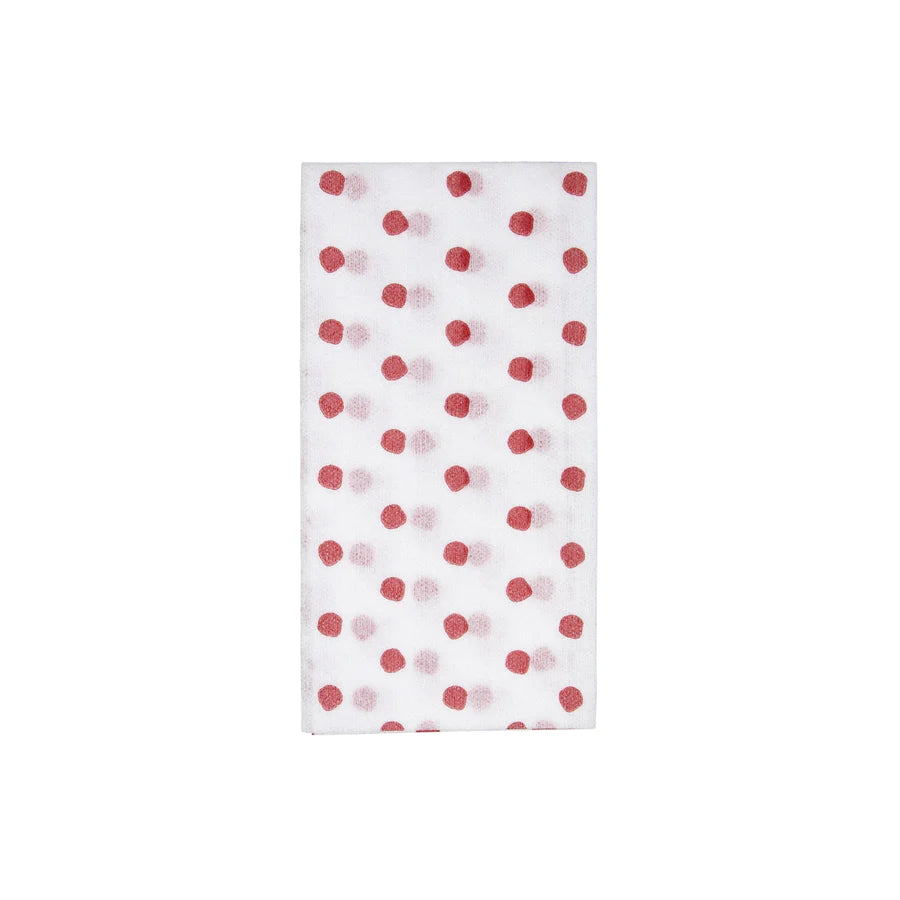 Vietri Papersoft Napkins-Dot Red : Guest- Pack of 20