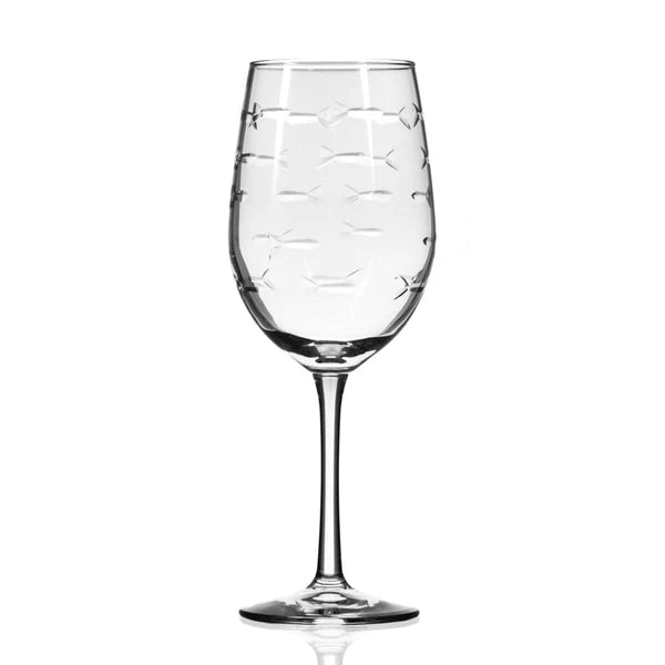 Mearns and Caplanson-Torrens Wedding Registry: School of Fish White Wine Glass
