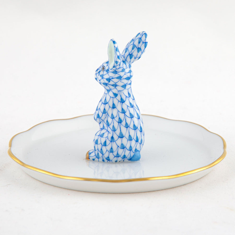 Herend Bunny Ring Holder - Blue