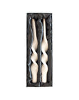 Graziani Lacquer Twist White Candles: Set of 2