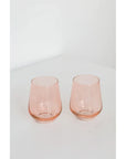 Estelle Stemless Wine-Blush Pink : S/2