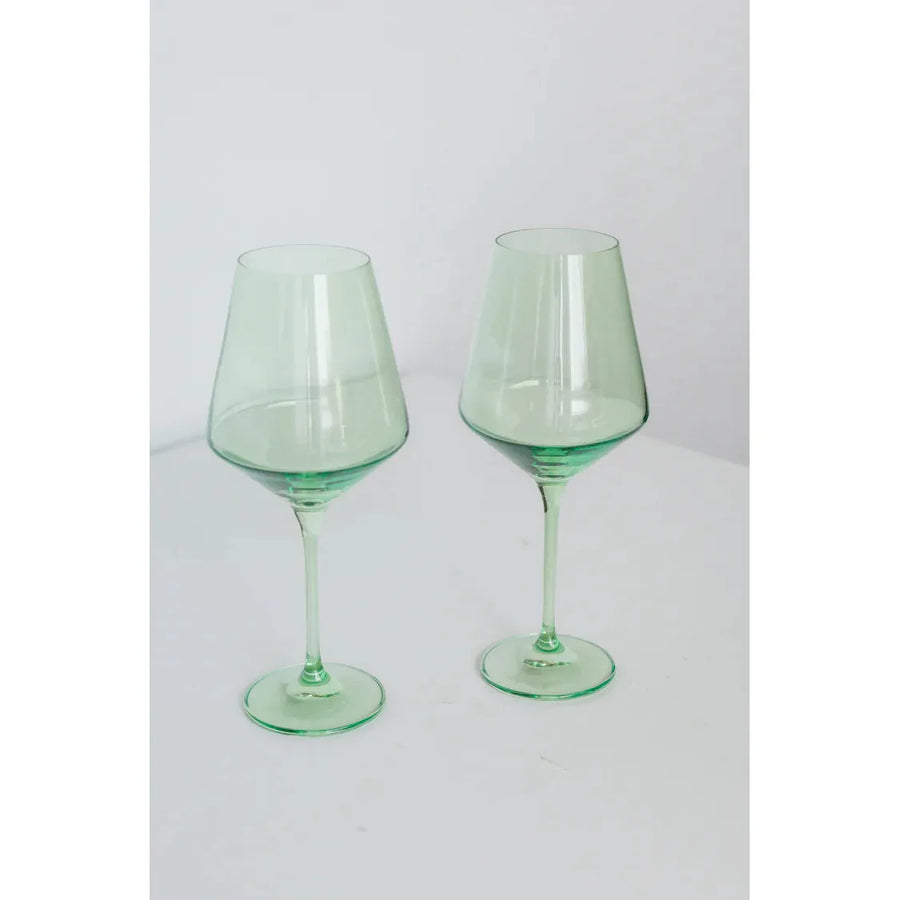 Estelle Wine Stem-Mint Green : S/2