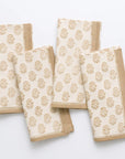 Pomegranate Anika Beige Napkins Set of 4
