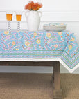 Pomegranate Climbing Dahlia Sky Blue Tabelcoth 60 x 90
