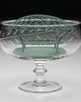 William Yeoward Crystal Jasmine Rose Bowl Footed 8.5"