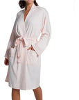 P. Jamas Butterknit Short Robe - Pink