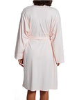 P. Jamas Butterknit Short Robe - Pink