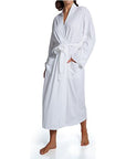 P. Jamas Butterknit Long Robe-White