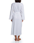 P. Jamas Butterknit Long Robe-White