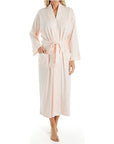 P. Jamas Butterknit Long Robe-Pink