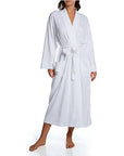 P. Jamas Butterknit Long Robe-White