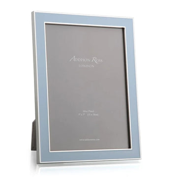 Addison Ross Silver Trim, Powder Blue Enamel Frame  4 x 6