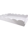 Addison Ross White Scalloped Tray 26" x 17"