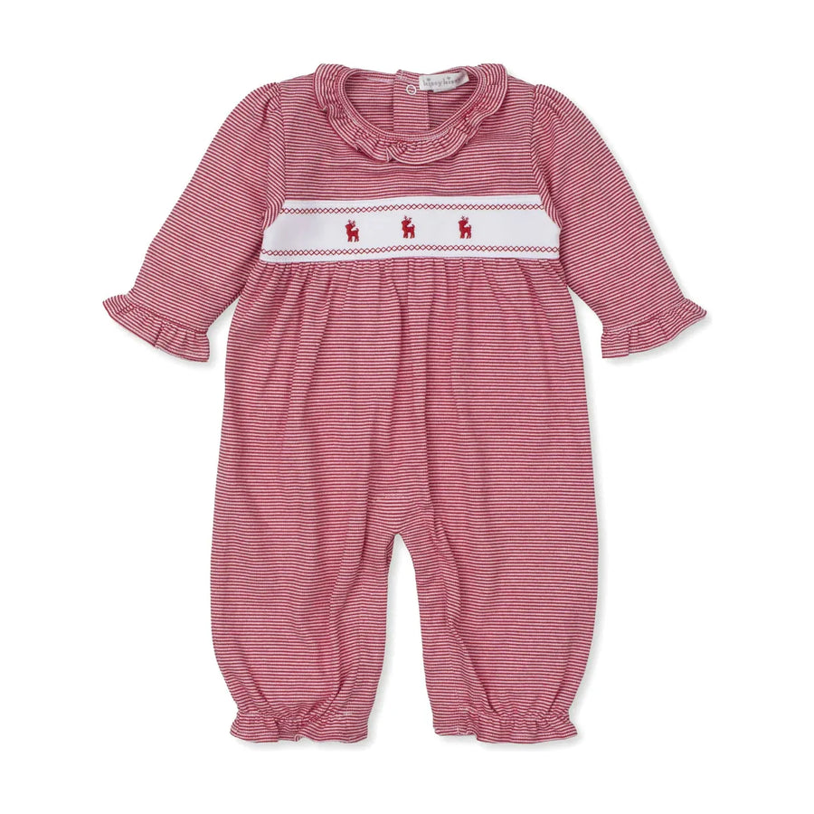 Kissy Kissy Classic Treasures Holiday Stripe Girl Playsuit: 6-9 Months